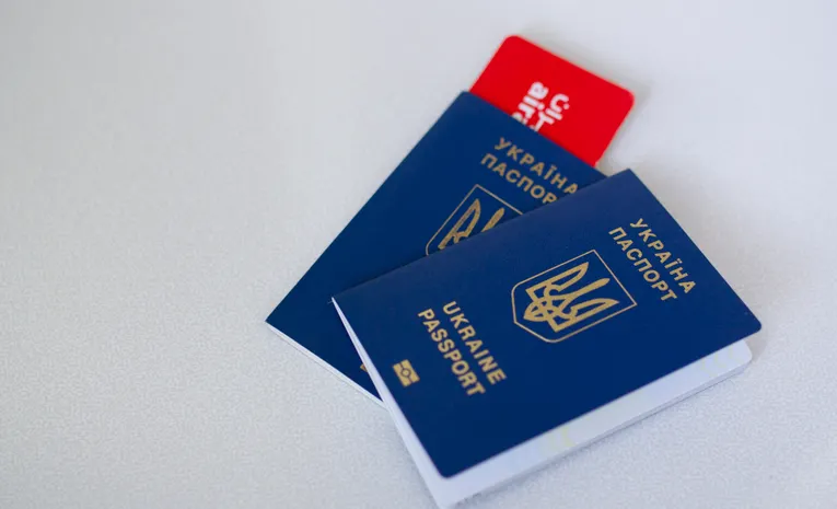 Close up of passports for identity checks
